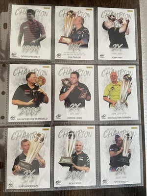 Panini PDC World Championship Alle Word Champion Base Cards Full Set