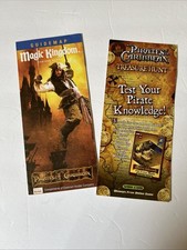 2006 Jack Sparrow Pirates Of The Caribbean Magic Kingdom Fold Out Guidemap