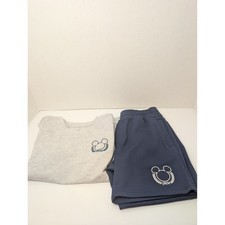 Disney x Janie and Jack Kids Mickey Mouse Crest Tee and Shorts Set Blue Grey 6