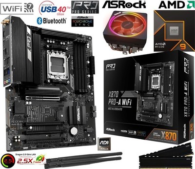 PC Aufrüstkit Bundle AMD Ryzen 9 7900 bis 64GB DDR5 mit ASRock X870 Pro WiFi