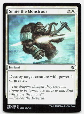 Smite the Monstrous 24 Common Khans of Tarkir Magic: The Gathering LP
