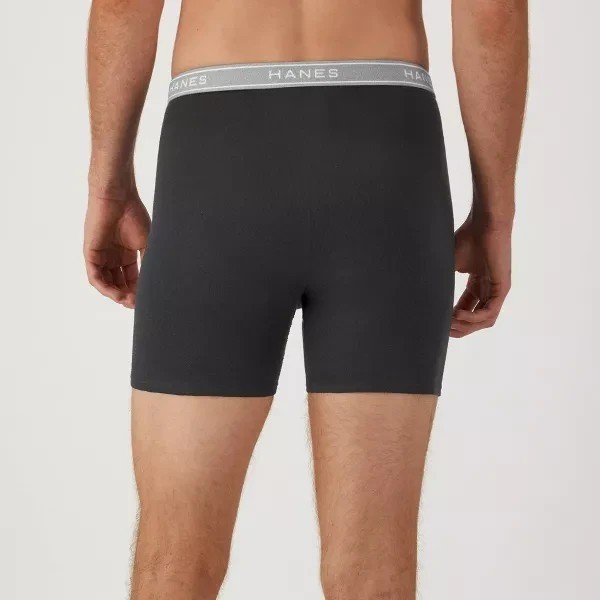 Men's Boxer Briefs by Hanes Black/Gray XL 9-Pack New With Tags image 4