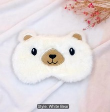 1 Cute Sleep Mask Eye Cover Soft Plush Unicorn Panda Bear Deer Kids Women Gift