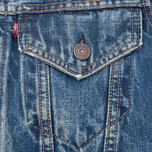 VINTAGE LEVIS TYPE 3 DENIM JACKET SINGLE STITCH BIG E SIZE 36 1970S MADE IN USA - Picture 7 of 9