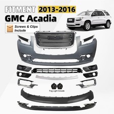 Front Bumper Cover Assembly Grille Kit For For 2013-2016 GMC Acadia w/ Fog Light