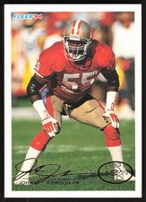John Johnson, 1994 Fleer, #414, San Francisco 49ers,