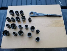 Cresent X6 Pass Thru Wrench Ratchet Socket Set Metric & SAE
