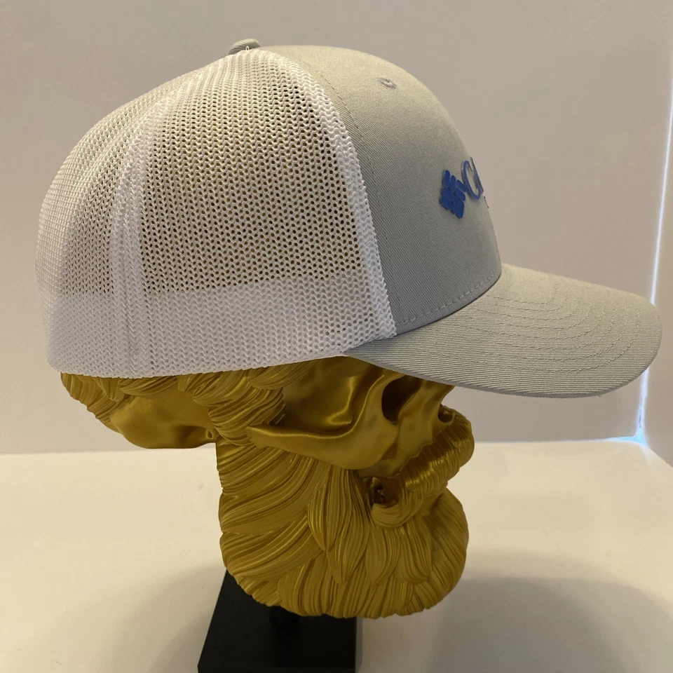 Gorra Columbia PFG Gris/Azul/Blanco Malla Trasera L/XL Flexfit Camionero Exterior Usada en Excelente Condición Foto 4 de 4