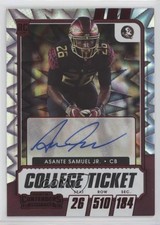 2021 Contenders Draft Picks Game Ticket Red Explosion Asante Samuel Jr Auto 2qw