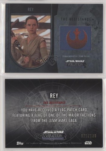 2016 Topps Star Wars Evolution Commemorative Flag Patch 120/170 Rey Patch 0hl - Picture 3 of 3