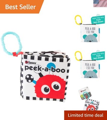 Peek-a-Boo Activity Book with Attachable Link for On-The-Go Travel, Sensory P...