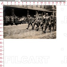 J7268 FOTO MUSSOLINI FASCISMO 1930 SFILATA MILITARE EDIT ROMUALDO CHIESA ROMA