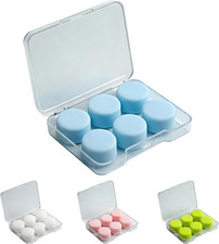 Moldable Silicone Ear Plugs for Sleeping, Soft Reusable Noise Reduction Earpl...