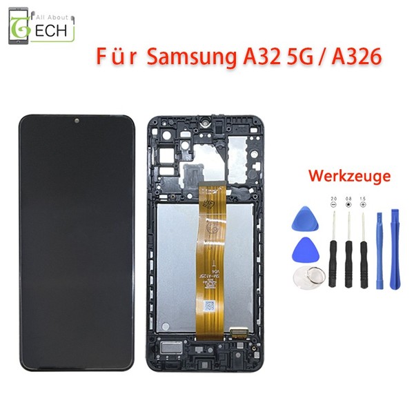 FüR Samsung Galaxy A32 5G A326B Lcd Display Mit Rahmen Bildschirm + Werkzeuge-image