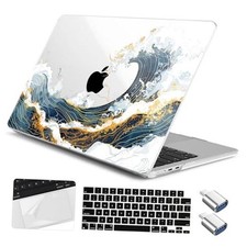 for M4 MacBook Air 15 inch Case 2025 2024 2023 Released A3241 Wave illustration