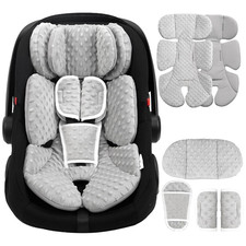 Infant Car Seat Insert with Adjustable Head Support, Dots Gray  for Preemie New
