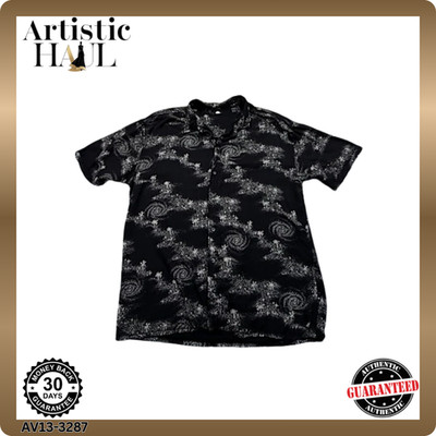 Quiksilver Herren T-Shirt schwarz Spiral Grafik Gr. XL Kurzarm Rundhals