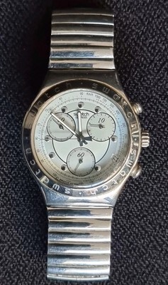SWATCH AG 1996 IRONY WATCH MENS CHRONOGRAPH WITH STAINLESS STEEL