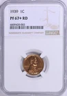 1939 Lincoln Cent NGC PF67+ RED PR67+ RD POP 13/1 RARE