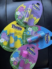 Peeps Flavored Lip Balm- Cotton Candy, Strawberry, Grape, Vanilla