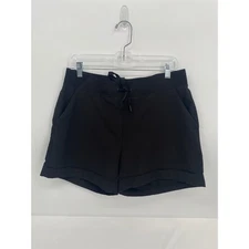 90 Degrees by Reflex Black Cuffed Athletic Shorts Elastic Waist Size Large