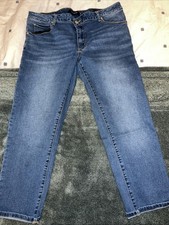 Tahari Olivia Womens Mid Rise Slim Straight Leg Denim Jeans Blue Size 16P