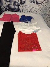 Girls five piece mix brand bundle in size small 3 Tops, 2 bottoms  