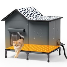 Heated Cat Houses for Outside Cats, Winter Insulated Weatherproof Outdoor Cat...