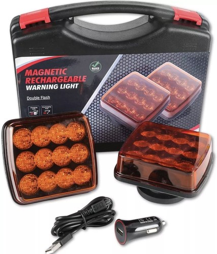 Wireless Magnetic R65 Warning Light Kit - Rechargeable – Amber LED 12/24V - RVL - Picture 1 of 7