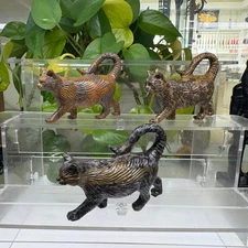 1pc Natural Moneystone Cat skull hand carved quartz crystal Reiki gift random