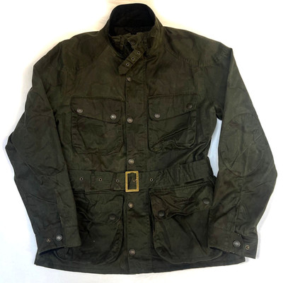 John Partridge Biker Waxed Cotton Jacket Mens M Handmade England Outdoor Coat