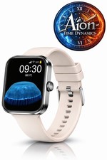 SmartWatch multifunzioni, touch, smart colorato con rotellina e cinturino panna