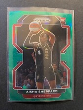 Aisha Sheppard (Aces) - 2022 WNBA Prizm WNBA "Green Prizm" Rookie Card #105