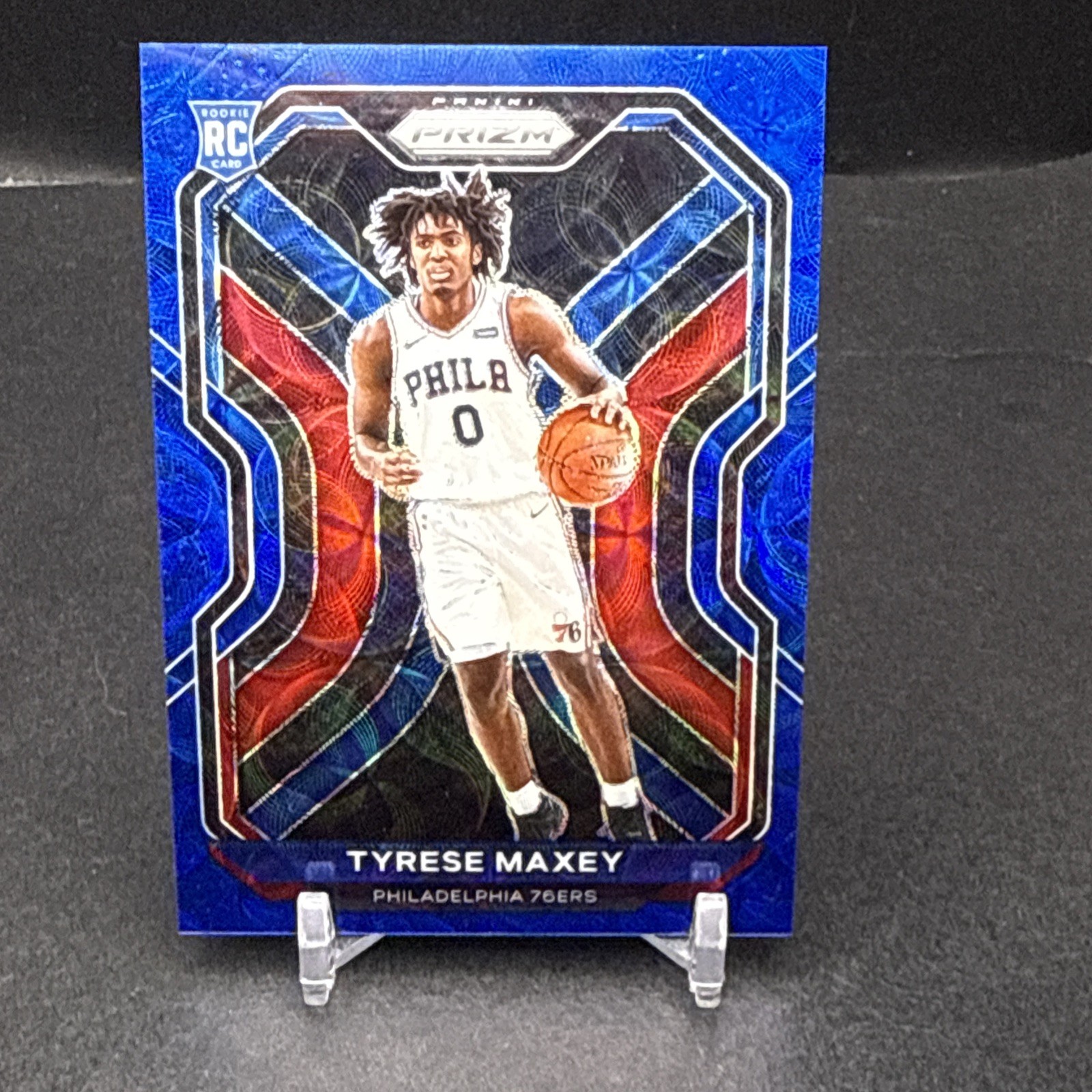 Tyrese Maxey 2020-21 Panini Prizm Choice RC #256 Blue Scope SP 19/49 76ers TF1
