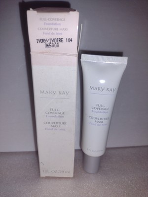 New Mary Kay Full Coverage Foundation Ivory 104 #365000 NOS