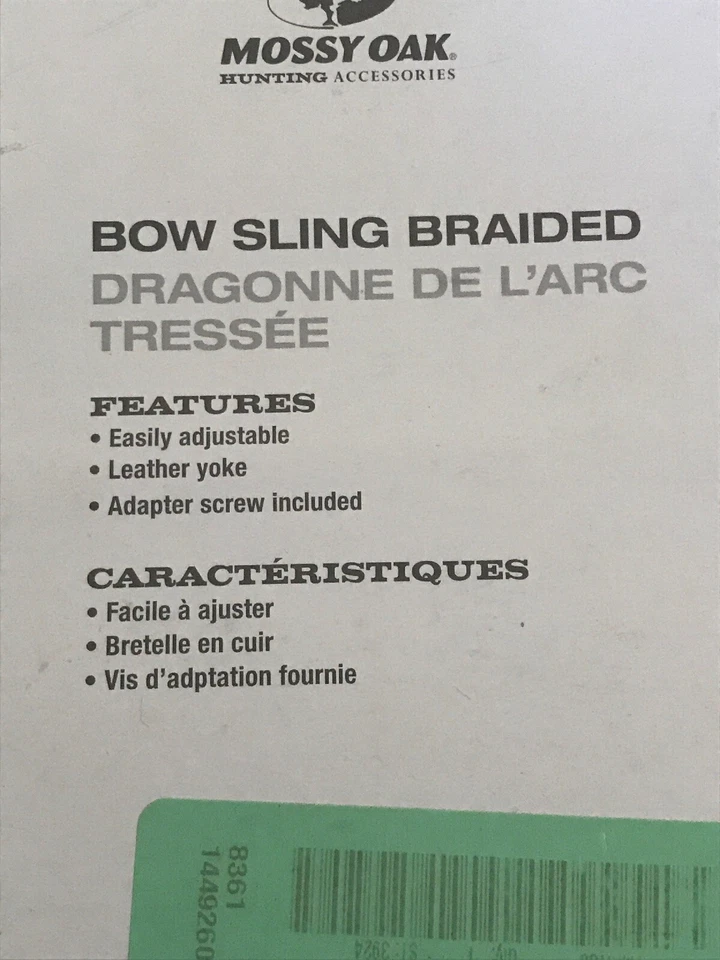 Mossy Oak Accesorios de Caza Trenzado MO-BBS Arco Eslinga Cuero Yugo Foto 4 de 4
