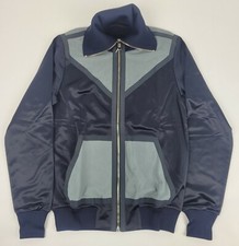 $650 Mcm Women's Navy Blue Polyester Zip Up Jacket With Gray Mesh Mfj9ada68vy