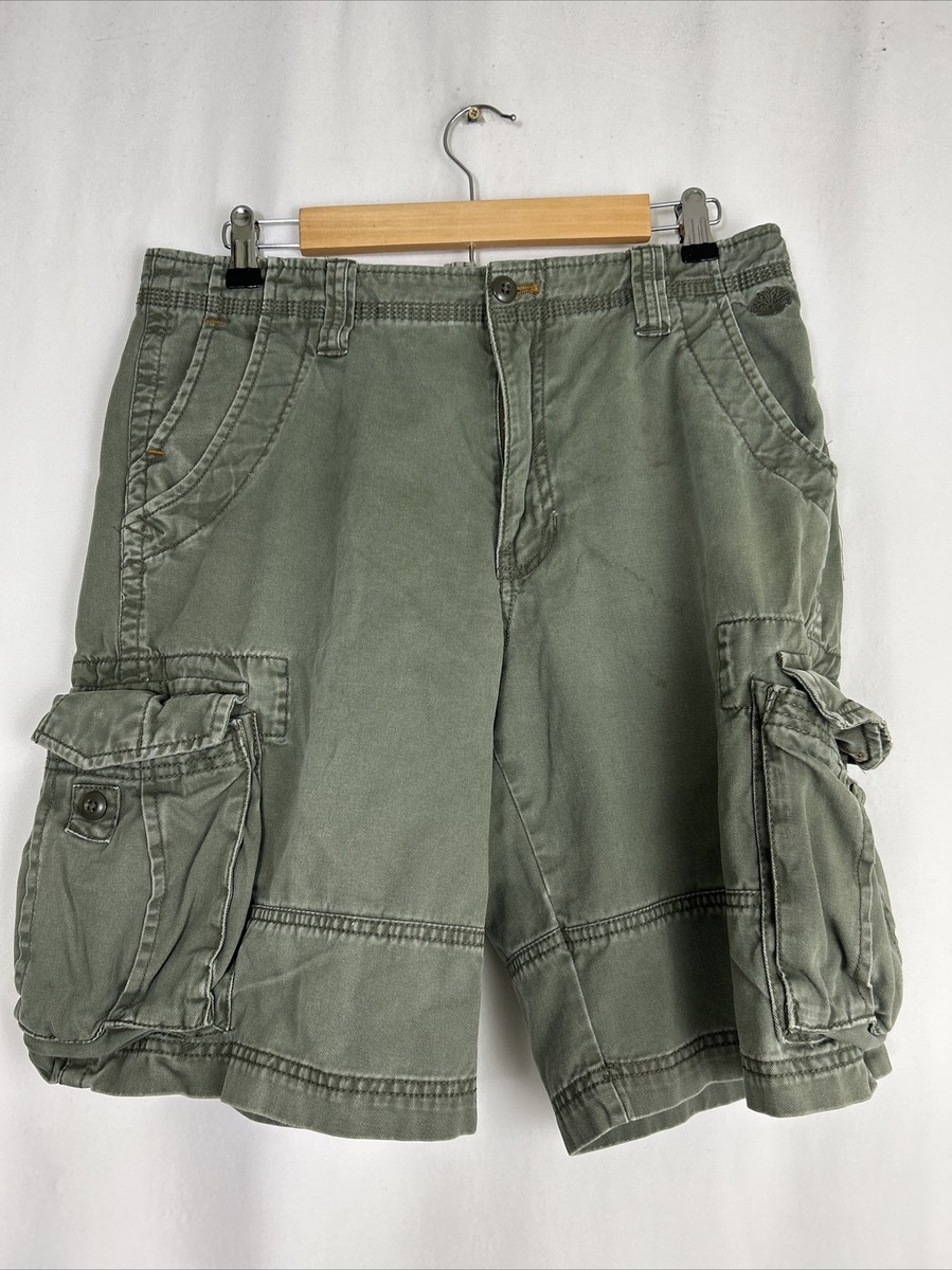 timberland mens 32x10 army green cargo shorts cotton | eBay