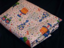 Vtg Cotton Fabric - Come To My Pawty with Dogs, Cats and Cake - 5 Yds x 45" W
