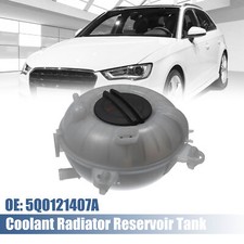 Coolant Radiator Reservoir Tank 5q0121407a With Cap Sensor For Audi A3 8va 8vf