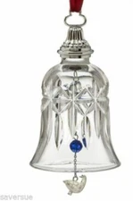 Waterford Crystal 12 Days of Christmas 6 Geese-A-Laying Bell  Brand New MINT