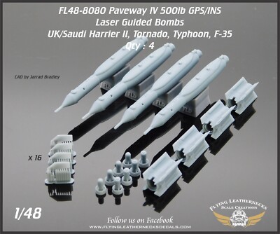 1/48 Flying Leathernecks FL48-8080 Paveway IV 500lb Laser Guided Bombs