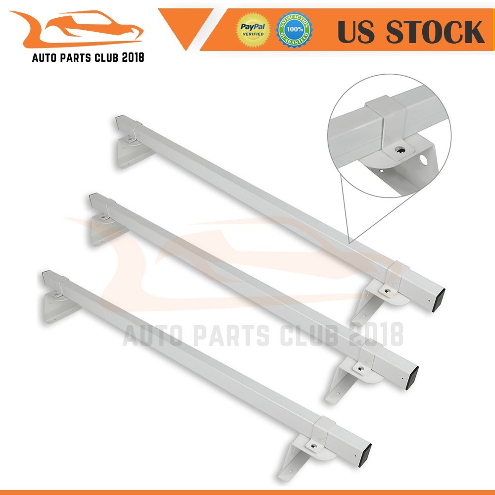 VAN 3 Bar 60'' Steel Cargo Van Ladder Roof Rack set CROSSBAR High-quality 300lb