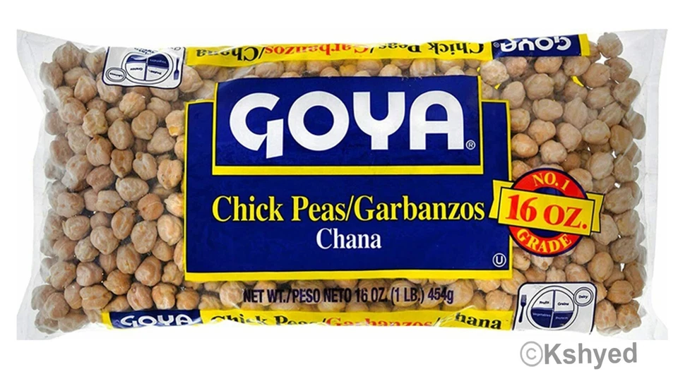 3 Goya Chick Peas 16 oz | Garbanzos 1 libra (pacote com 3) Best Seller - Frete Grátis - Imagem 3 de 4