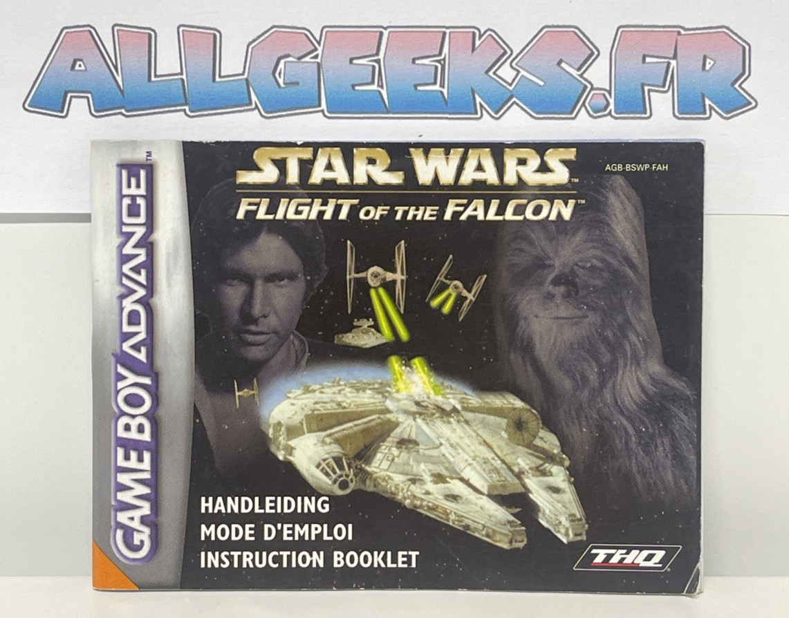 NOTICE - Nintendo Game Boy Advance Star Wars Flight Of the Falcon - AGB-BSWP-FAH