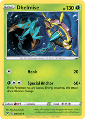 1x Dhelmise 019/185 Vivid Voltage Pokemon TCG Card NM | eBay