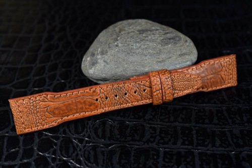 PULSERA RELOJ 22 21 20MM HABANA MARRÓN PARA IWC PILOT AUTÉNTICO PATA DE AVESTRUZ MA STRAP - Imagen 6 de 9
