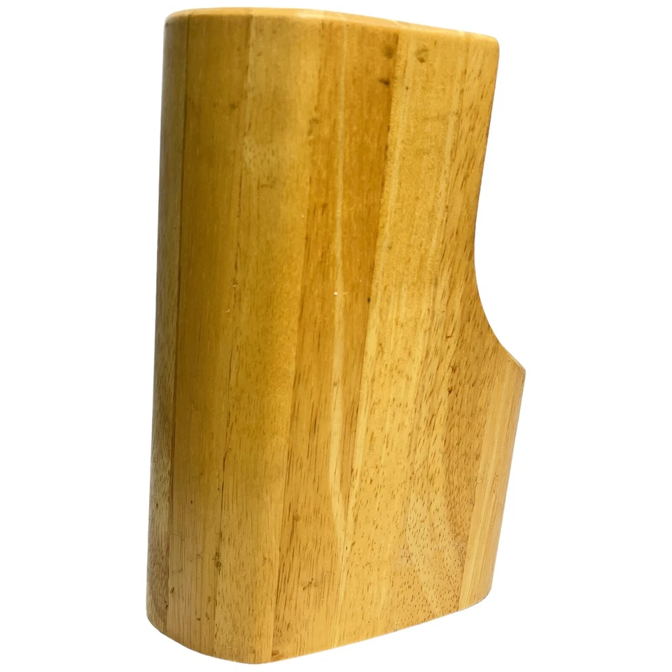 Tupperware Wooden Knife Block 8 Slot Storage Organizer 9.5" Tall - Image 3 of 4