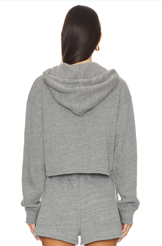 Year of Ours Women's Zip Up Hoodie Sweatshirt Winter Different Size Heather Gray - Picture 3 of 5
