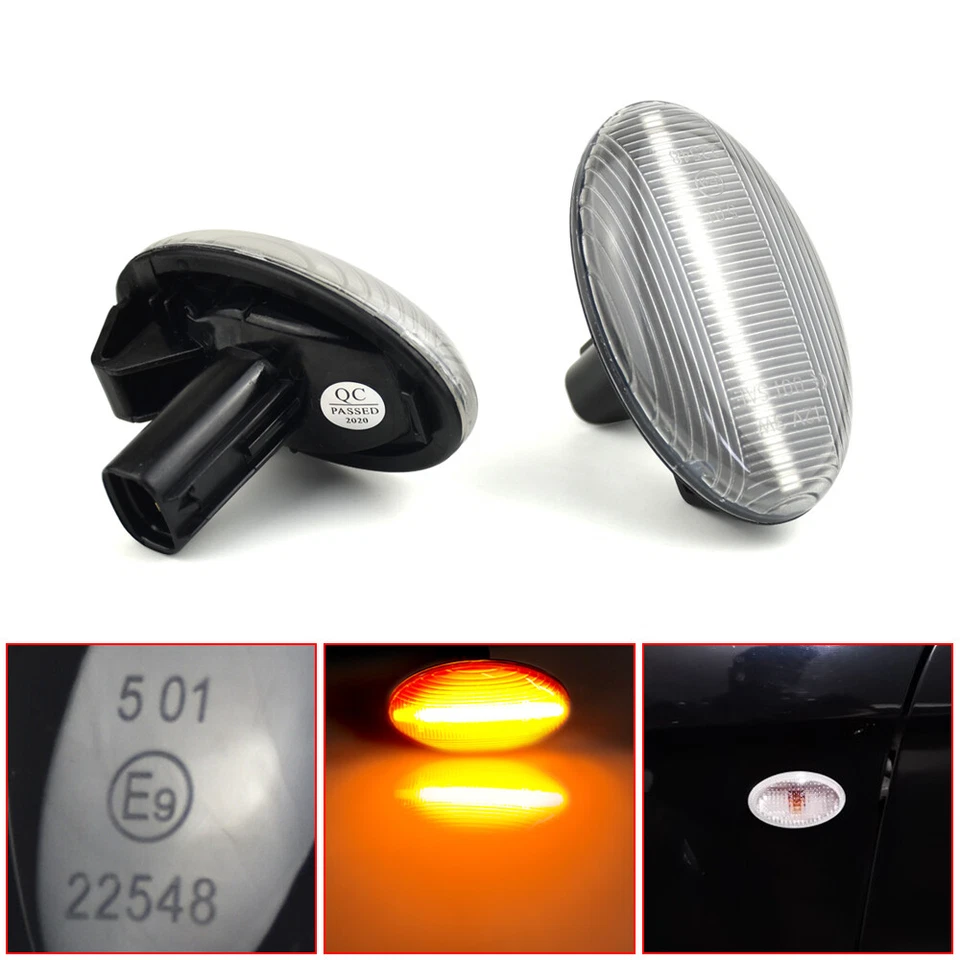 Clear For Subaru Forester 2000-2005 2006 2007 LED Dynamic Side Marker Light — 第 3/4 张图片